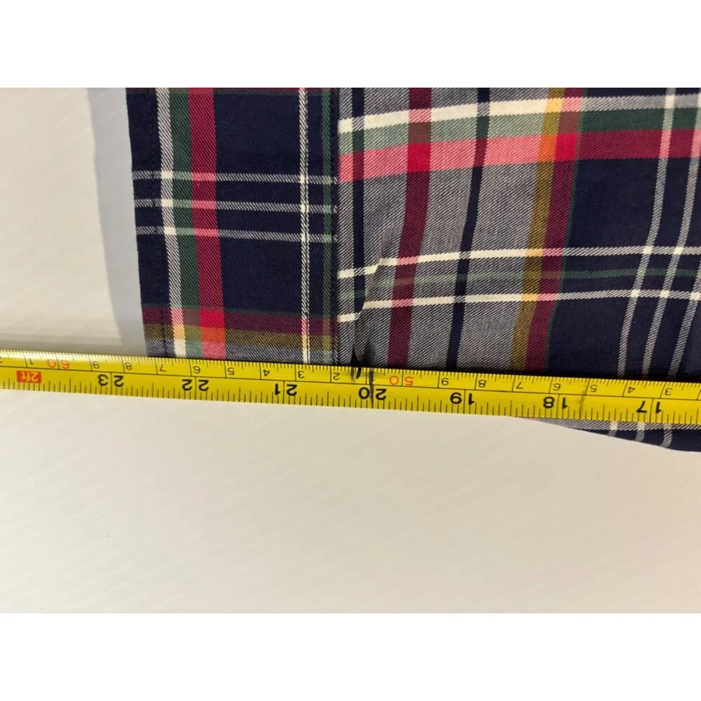 Womens Plaid Button-Up Long Sleeve Shirt Boyfriend Style Classic Collar Multicol - Picture 4 of 7